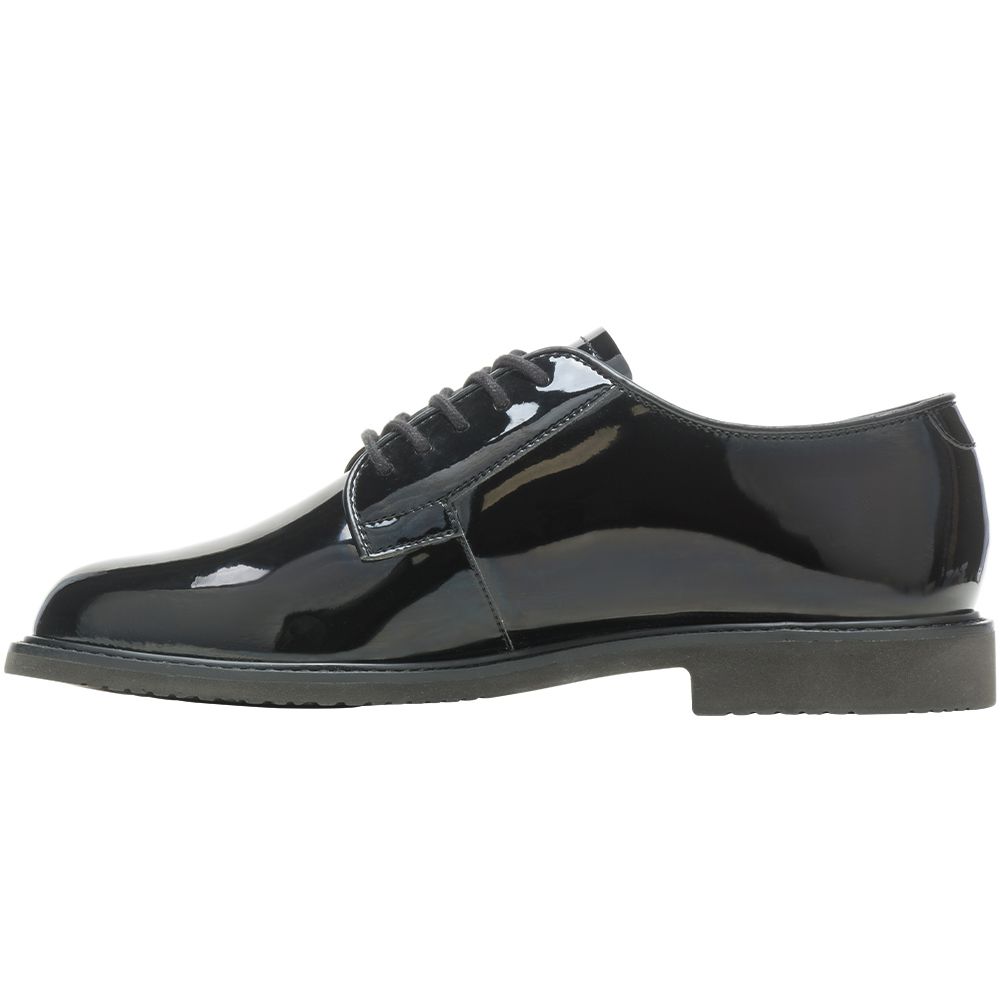 Bates Sentry Oxford High Gloss Oxford Dress Shoes - Mens Black Glossy Back View