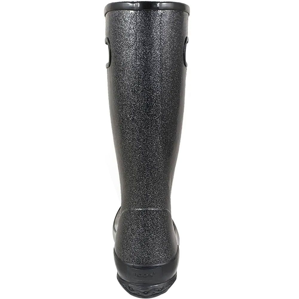 Bogs Rainboot Glitter Rain Boots - Womens Black Back View