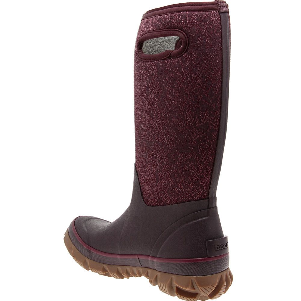 Bogs Whiteout Faded Rubber Boots - Womens Wine Back View
