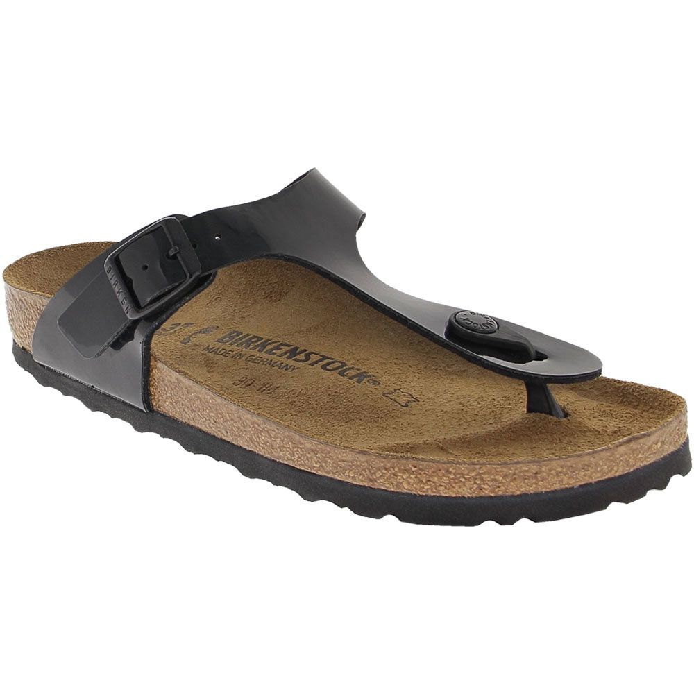 Birkenstock Gizeh Sandals - Womens Black Patent