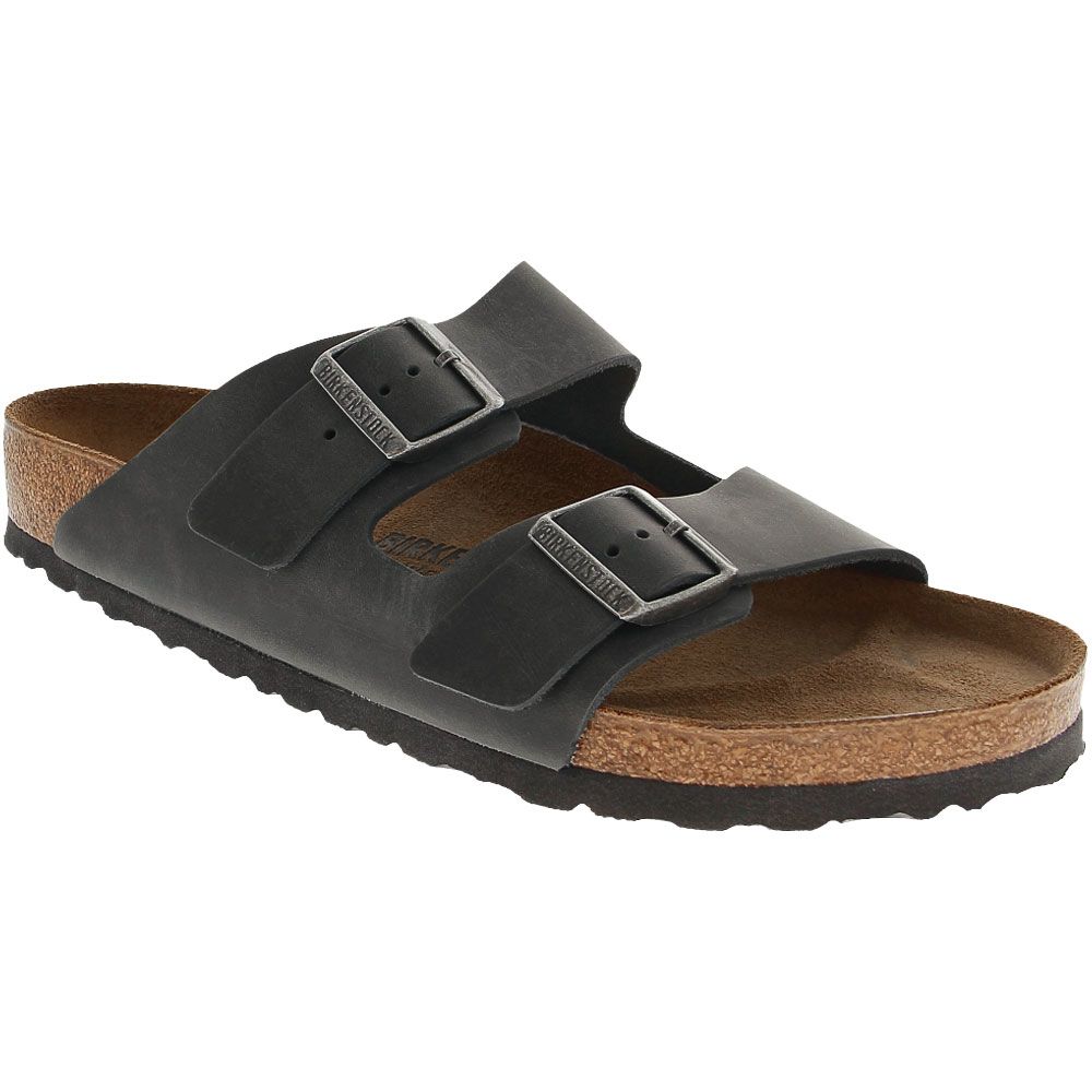 Birkenstock Arizona Slide Sandals - Mens Black Oiled