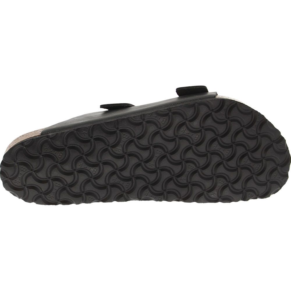 Birkenstock Arizona Slide Sandals - Mens Black Oiled Sole View