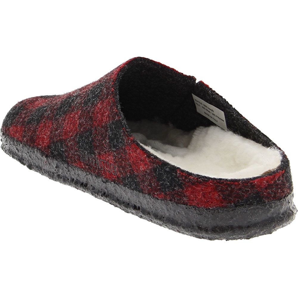 Birkenstock Zermatt Slippers - Womens Plaid Red Back View