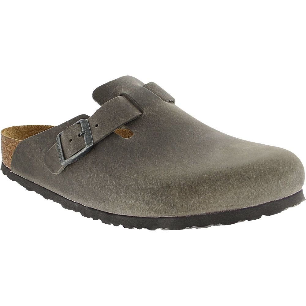 Birkenstock Boston Soft Footbed Slip On Casual Shoes - Mens Iron Oiled