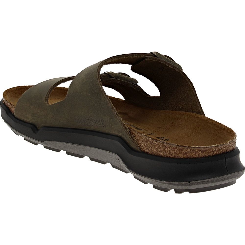 Birkenstock Arizona Rugged Sandals - Mens Khaki Back View