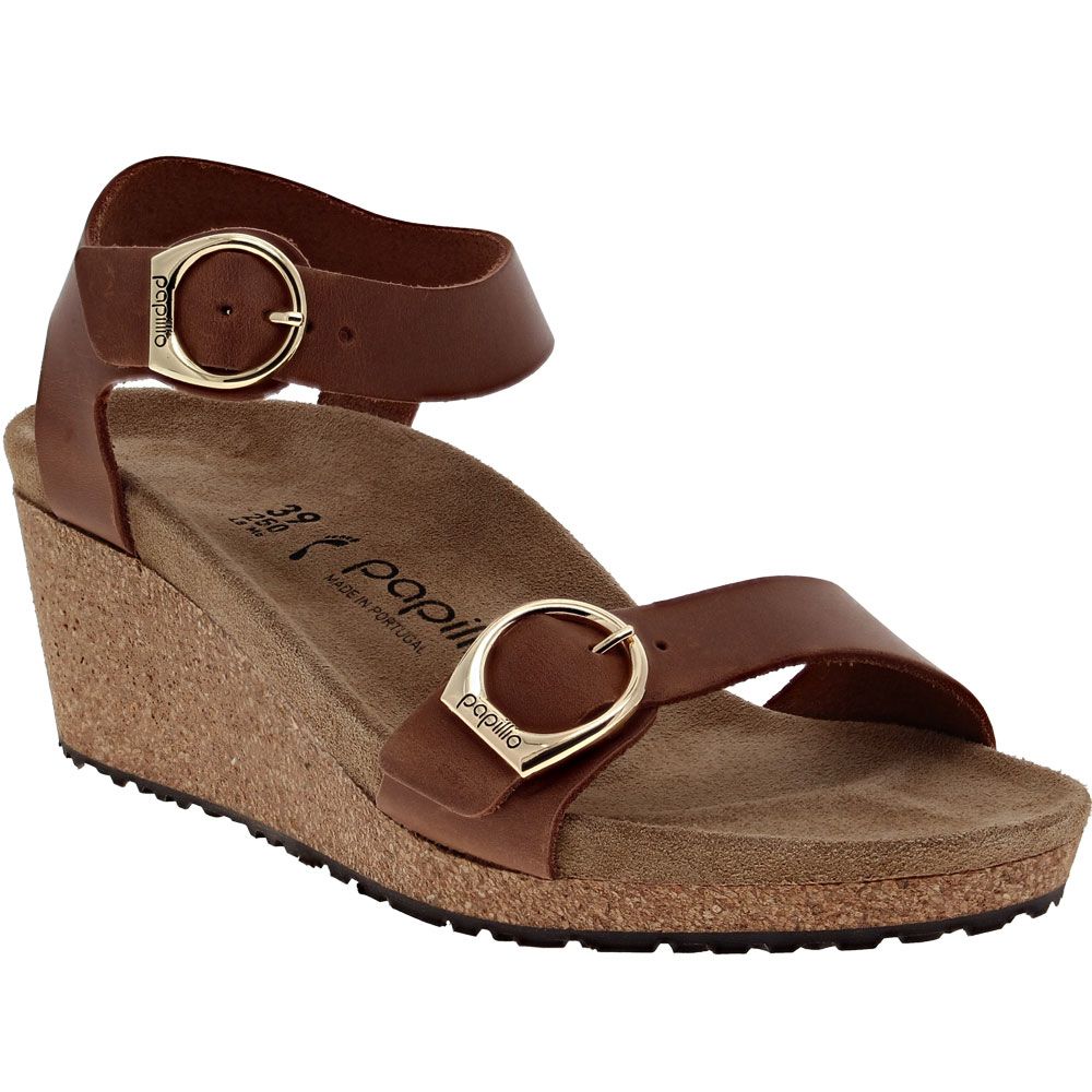 Birkenstock Soley Wedge Sandals - Womens Cognac