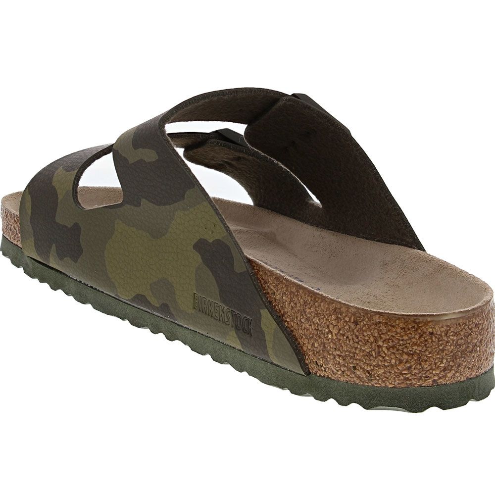 Birkenstock Arizona Mens Soft Footbed Sandal Desert Camo Green Back View