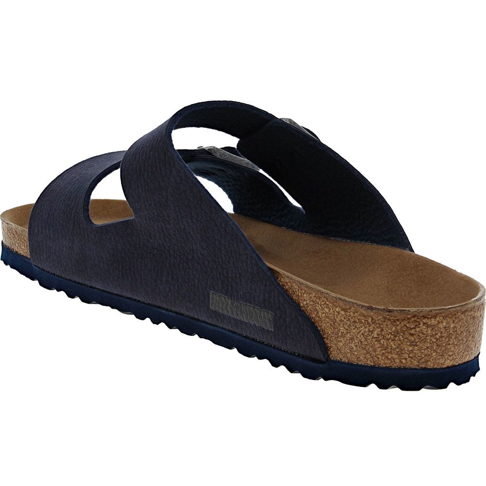 Birkenstock Arizona Vegan Sandals - Mens Desert Dust Indigo Blue Back View