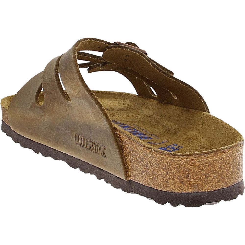 Birkenstock Florida Soft Coco Sandals - Womens Tobacco Brown Oiled Back View