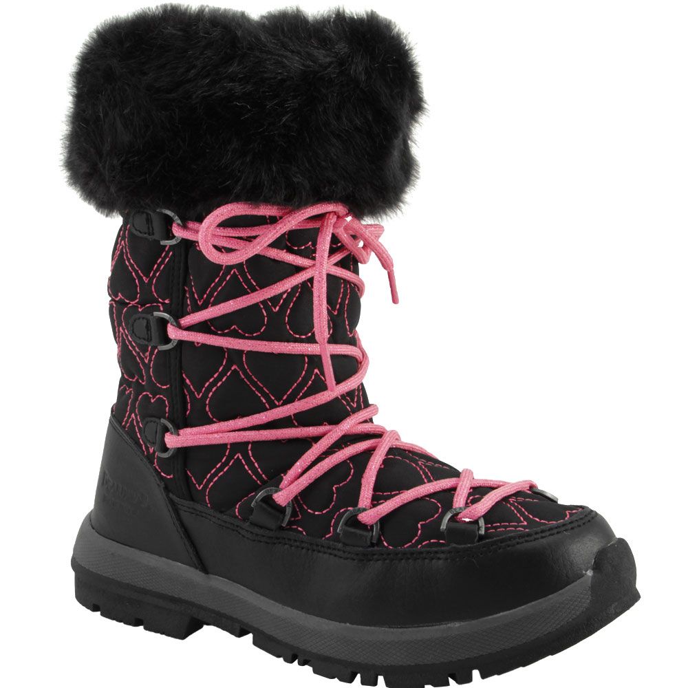 Bearpaw Meredith Comfort Winter Boots - Girls Black Fuchsia