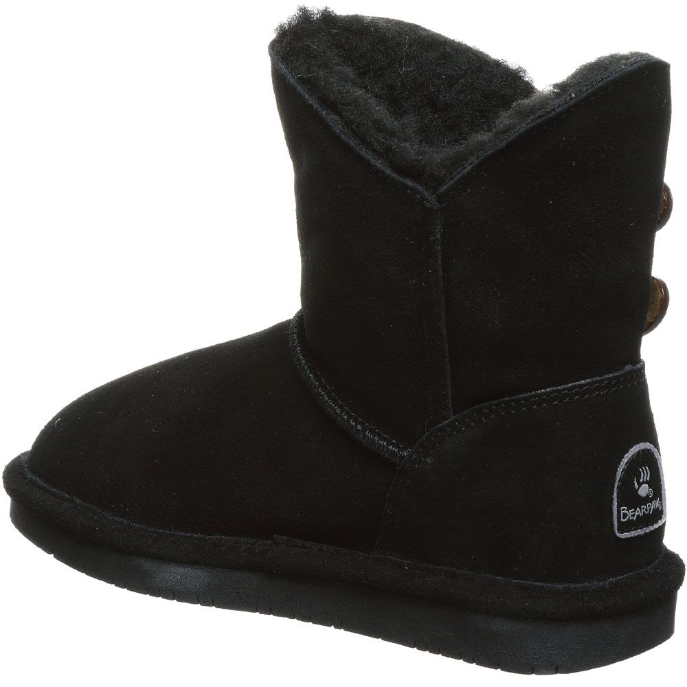 Bearpaw Rosaline Comfort Winter Boots - Girls Black Back View