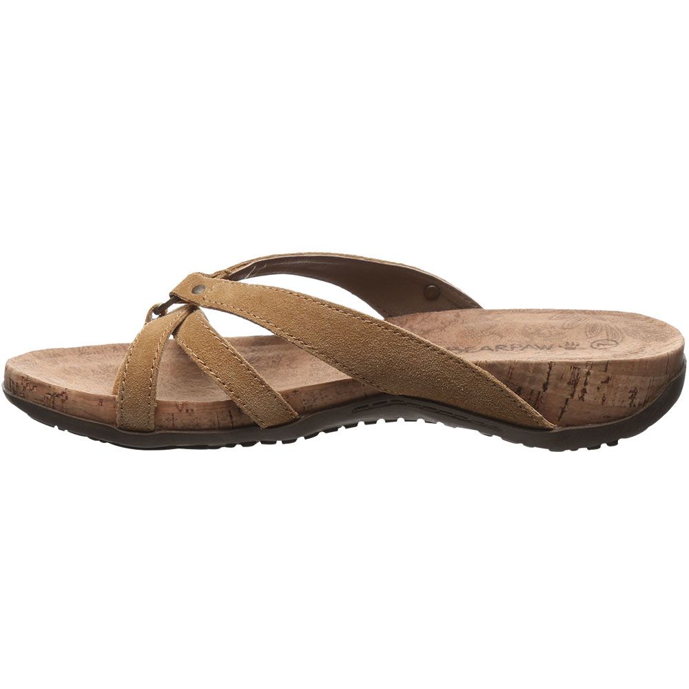 Bearpaw Fawn Flip Flops - Womens Iced Coffee Back View