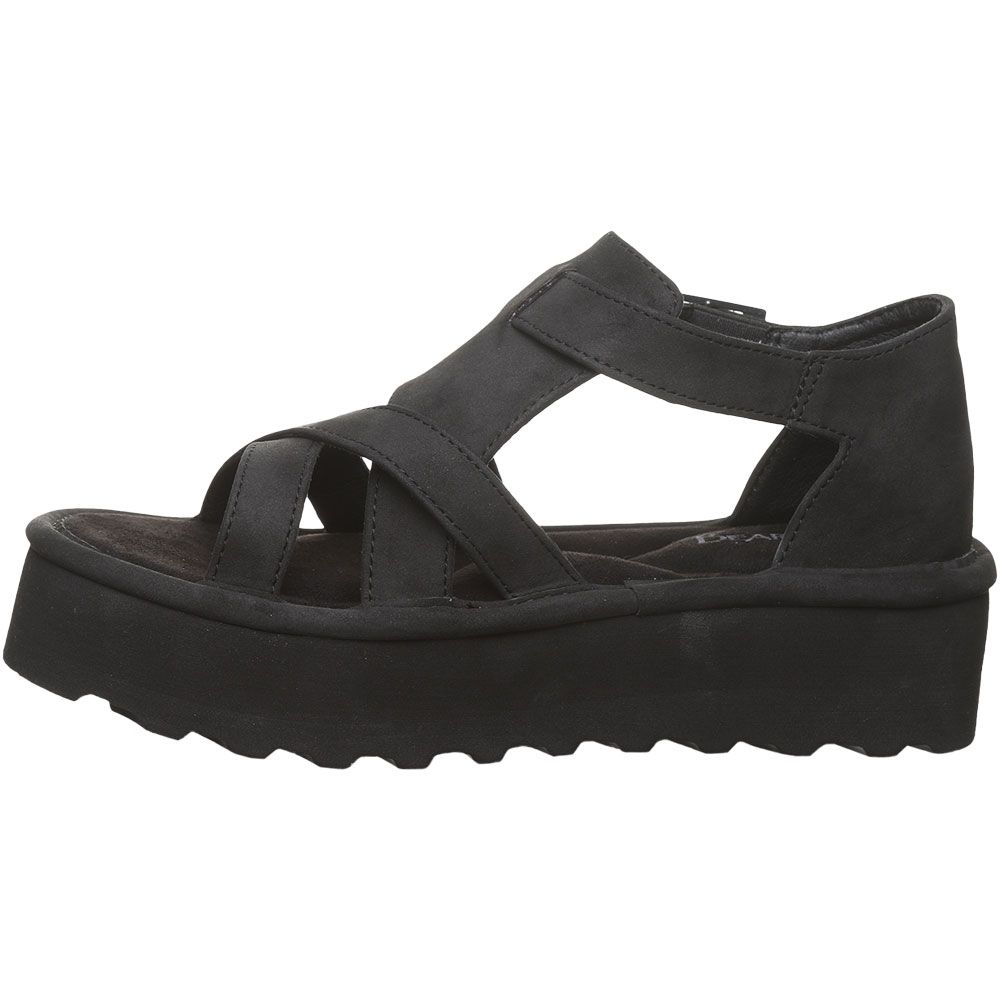 Bearpaw Pinnacle Sandals - Womens Black Black Back View