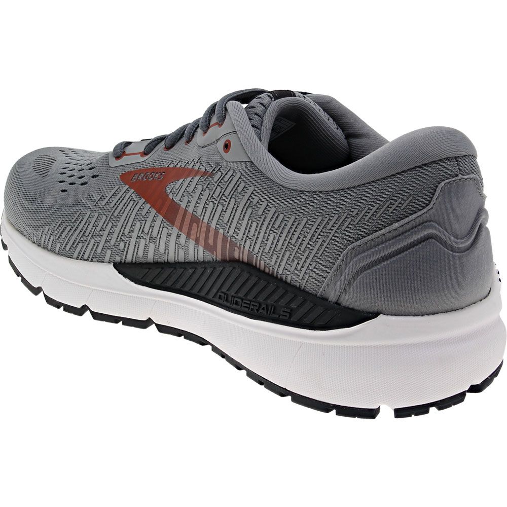 Brooks Addiction GTS 15 Running Shoes - Mens Grey Ebony Chili Oil Back View