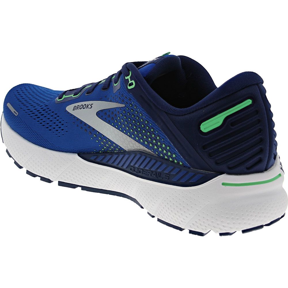 Brooks Adrenaline GTS 22 Running Shoes - Mens Surf Blue Irish Green Back View