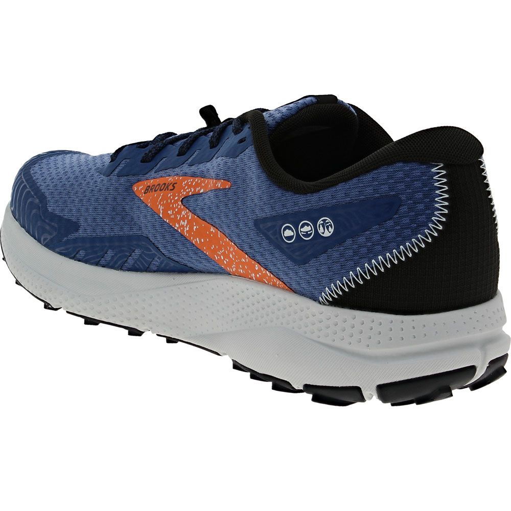 Brooks Divide 4 Running Shoes - Mens Blue Navy Firecracker Back View