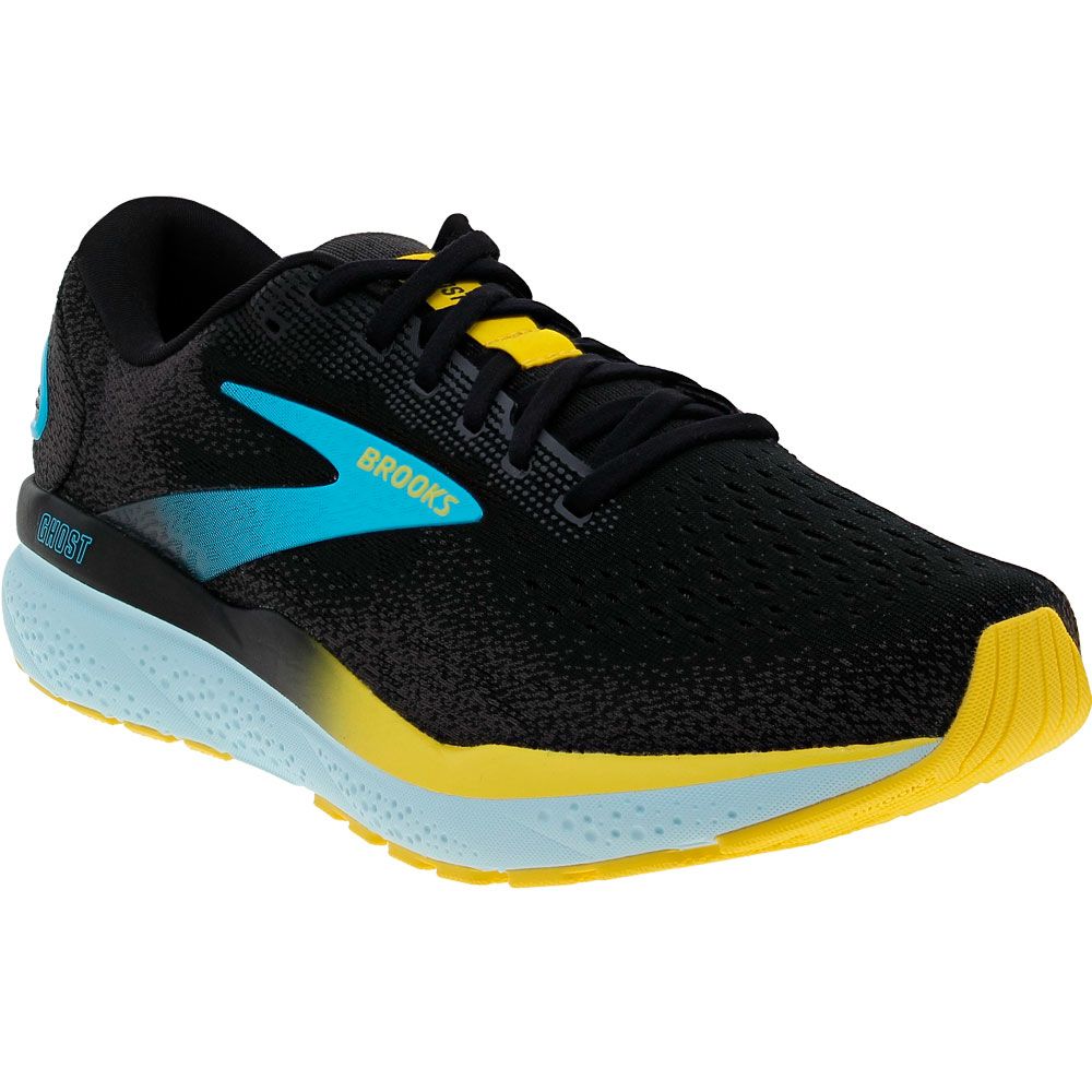 Brooks Ghost 16 Running Shoes - Mens Black Iron Blue