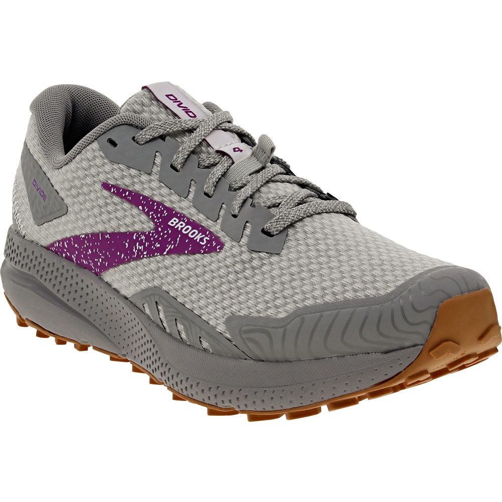 Brooks Divide 4 Trail Running Shoes - Womens Alloy Oyster Violet