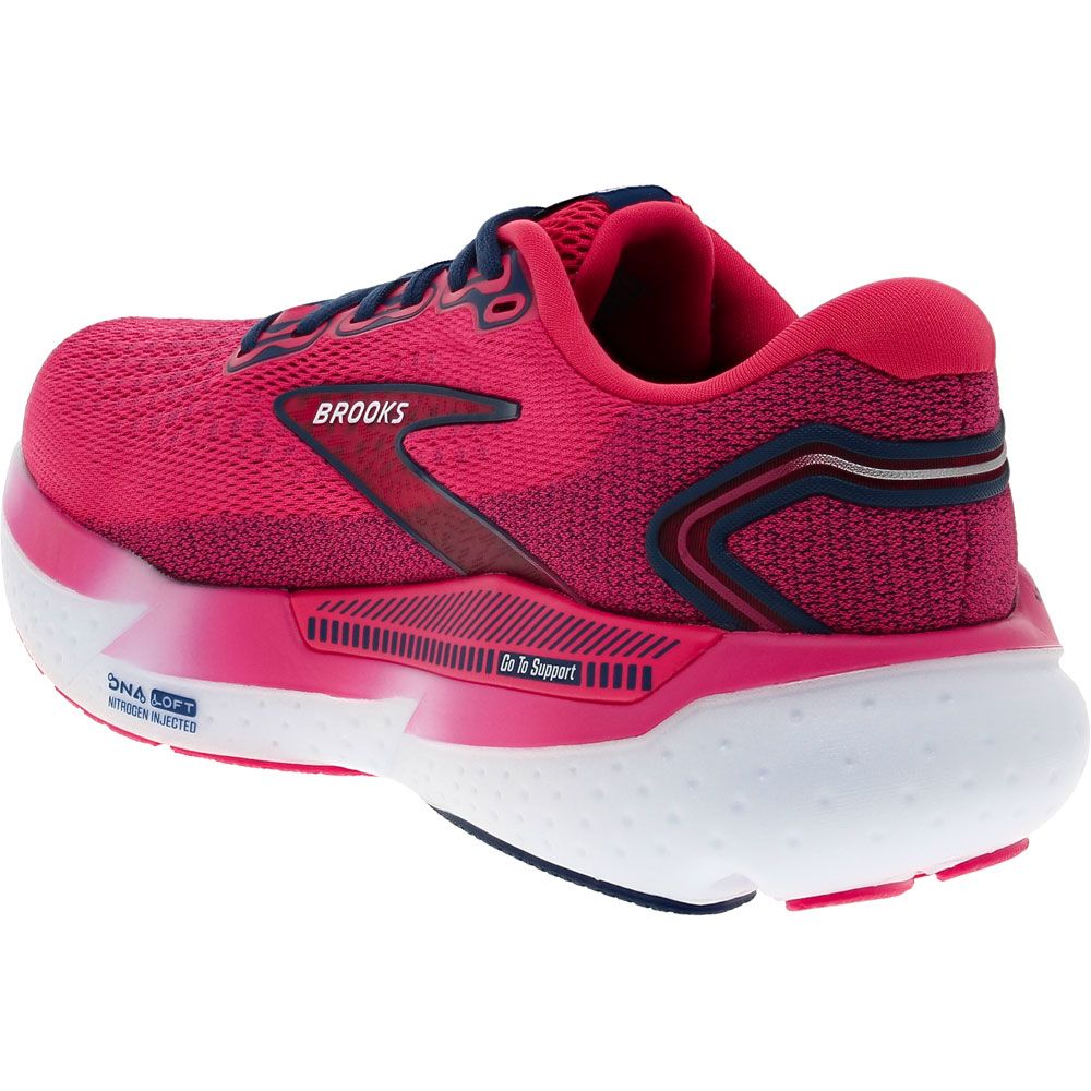 Brooks Glycerin GTS 21 Running Shoes - Womens Raspberry Estate Blue Back View