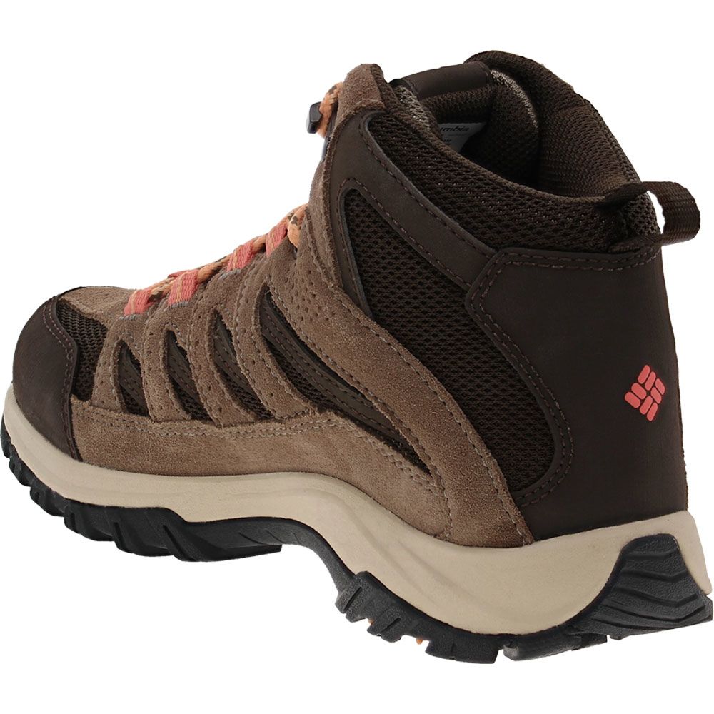 Columbia Crestwood Mid Waterpro Hiking Boots - Womens Cordovan Mud Back View