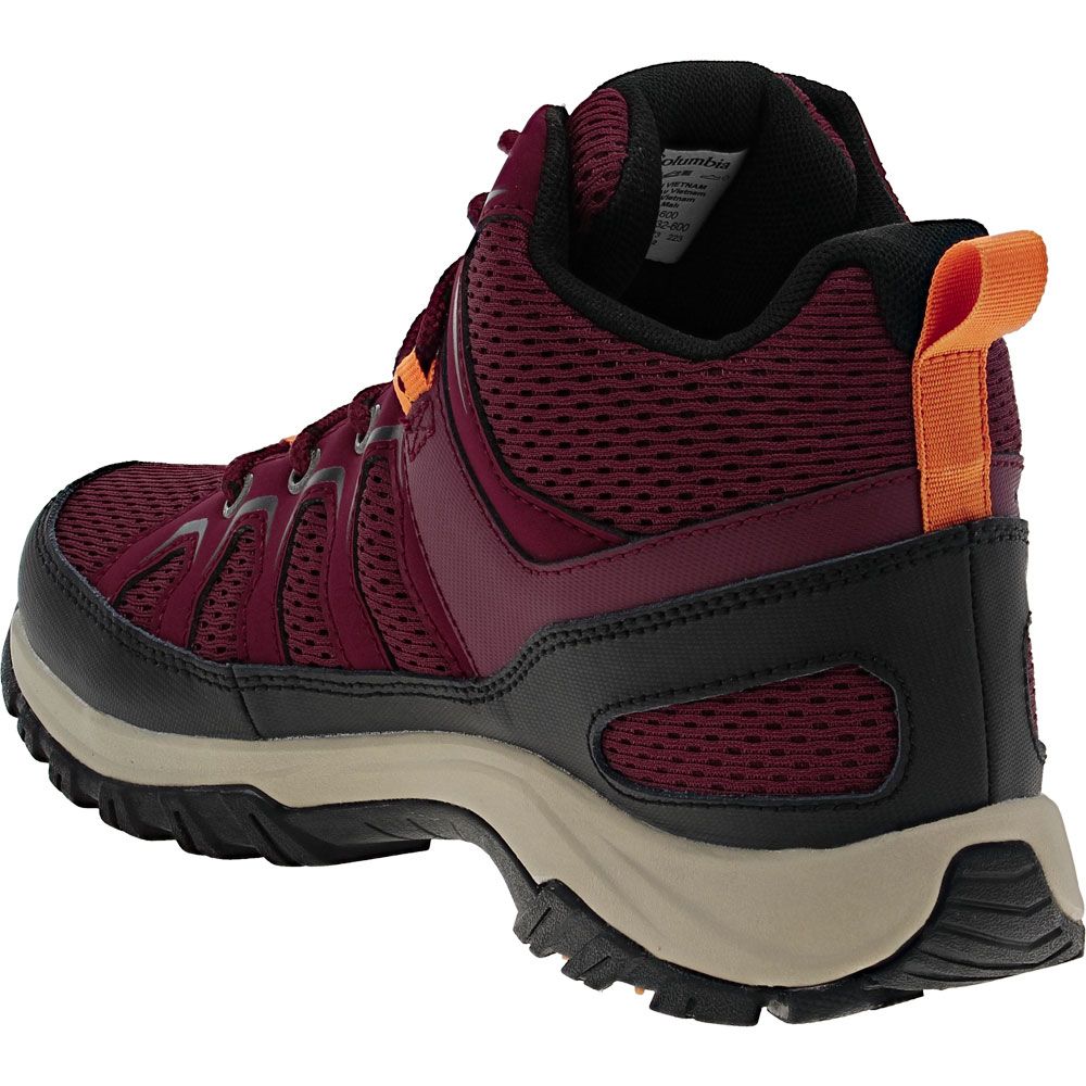 Columbia Granite Trail Mid Wp Hiking Boots - Womens Burgundy Back View