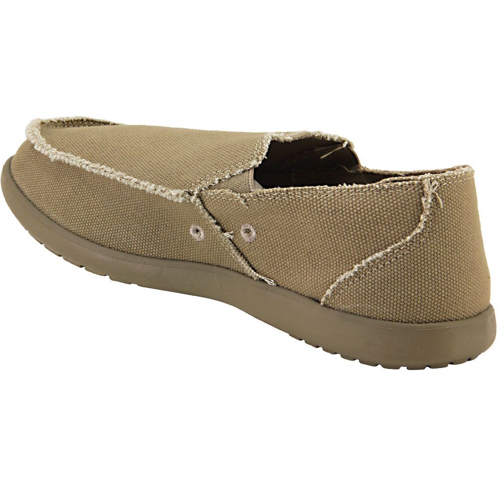 Crocs Santa Cruz Slip On Casual Shoes - Mens Khaki Back View