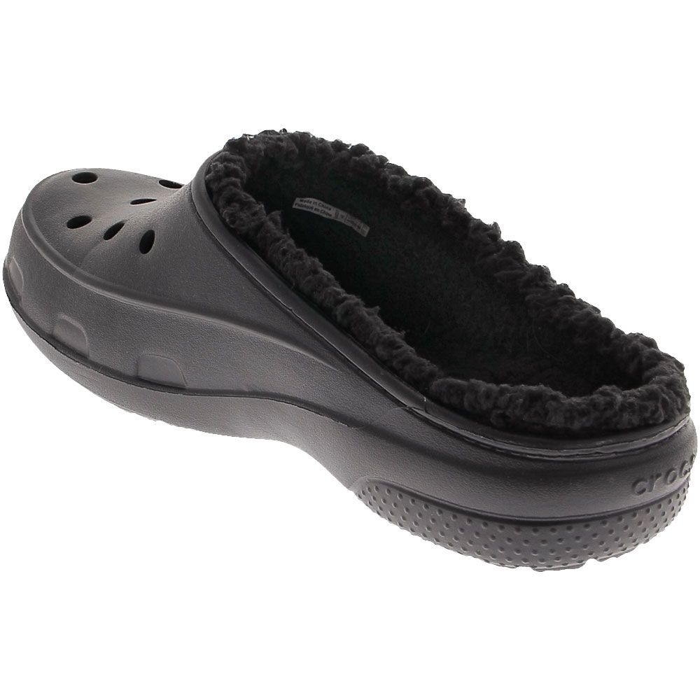 Crocs Freesail Plush Lined Water Sandals - Womens Black Back View