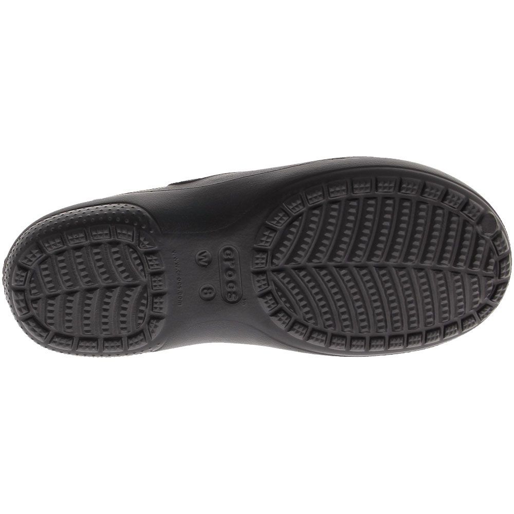 Crocs Freesail Plush Lined Water Sandals - Womens Black Sole View