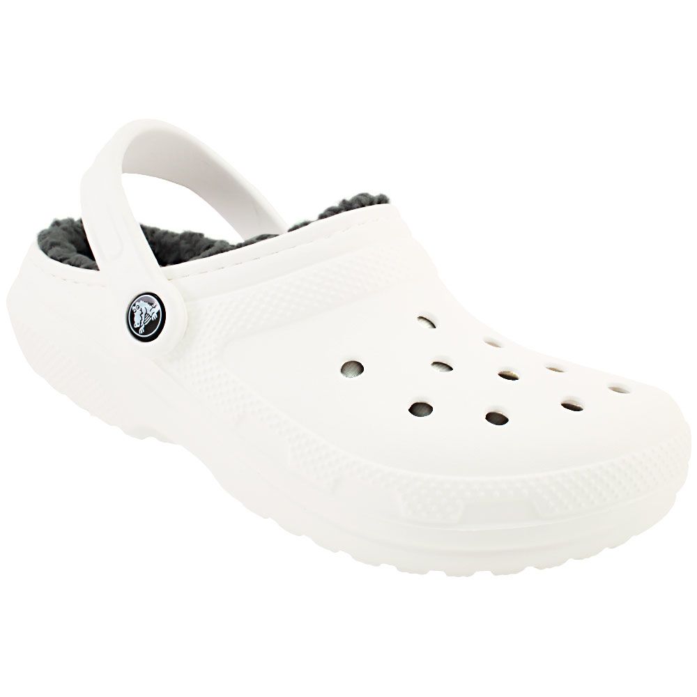 Crocs Classic Lined Clogs - White/Grey