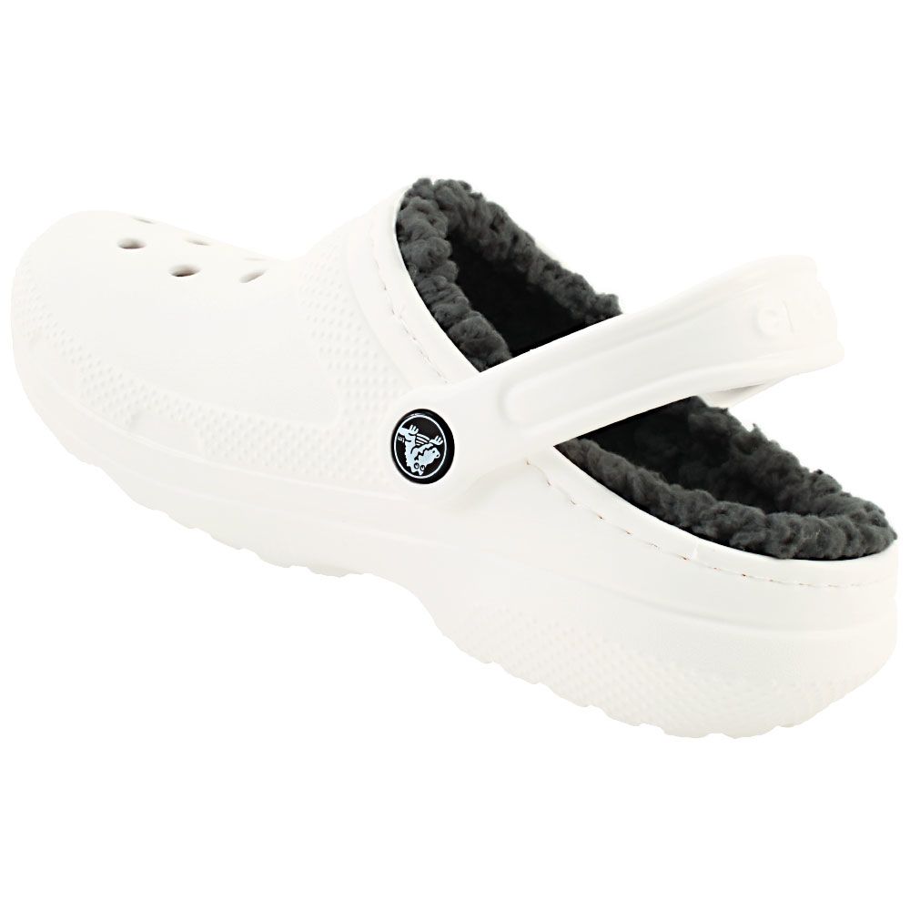 Crocs Classic Lined Clog Water Sandals - Mens White Grey Back View