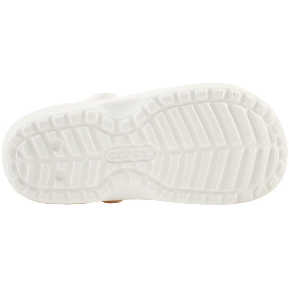 Crocs Classic Lined Clog Water Sandals - Mens White Grey Sole View