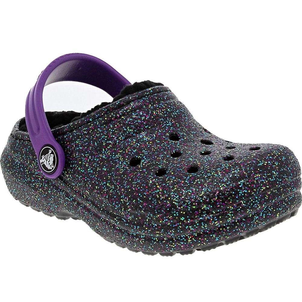 Crocs Classic Glitter Lined Clogs - Girls Starry Skies