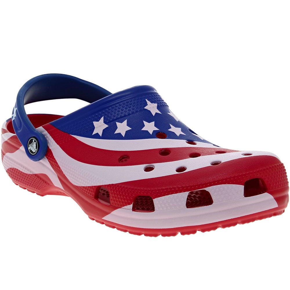 Crocs Classic American Flag Water Sandals - Mens Red White Blue