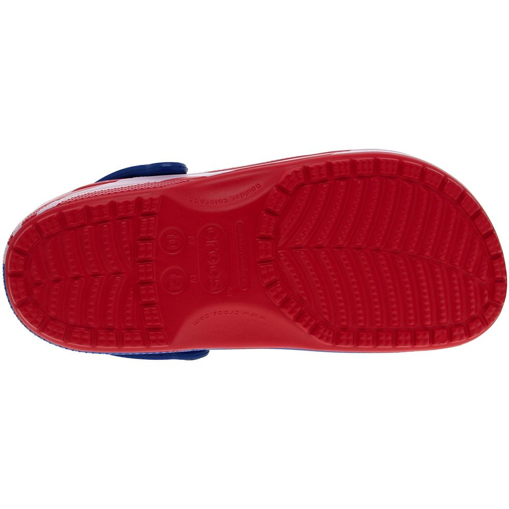 Crocs Classic American Flag Water Sandals - Mens Red White Blue Sole View