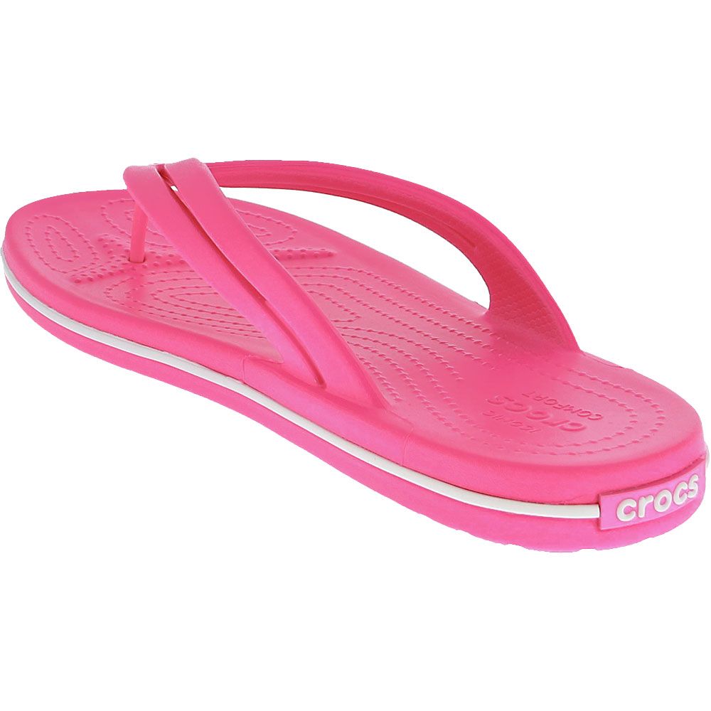 Crocs Crocband Flip Flip Flops - Womens Electric Pink Back View