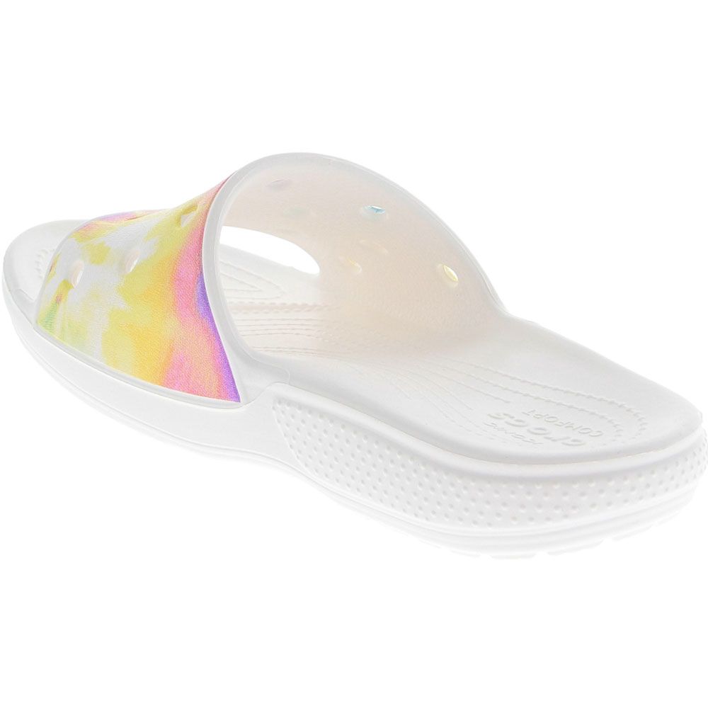 Crocs Classic Croc Slide Ti Slide Sandals - Mens White Multi Back View