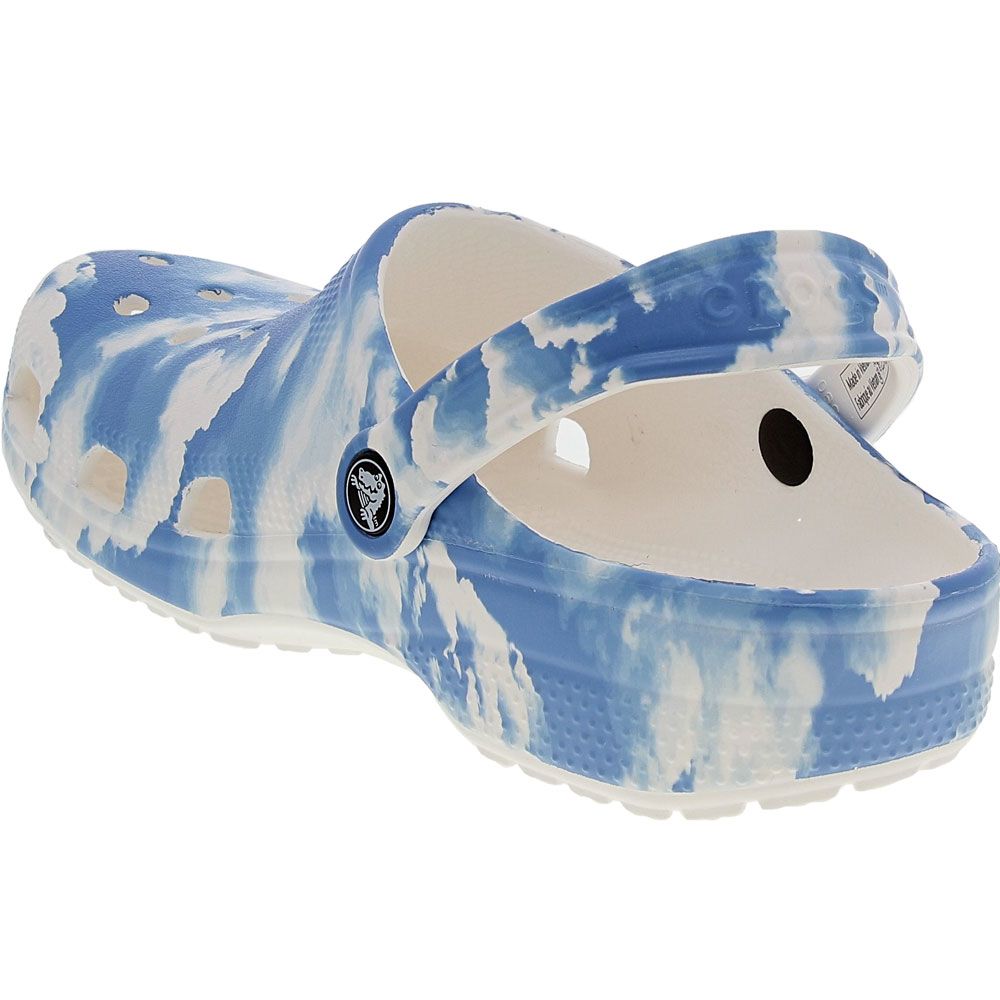 Crocs Classic Out Of This Wo Water Sandals - Mens White Blue Clouds Back View