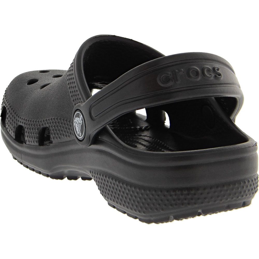 Crocs Classic Clog Kids Sandals Black Back View