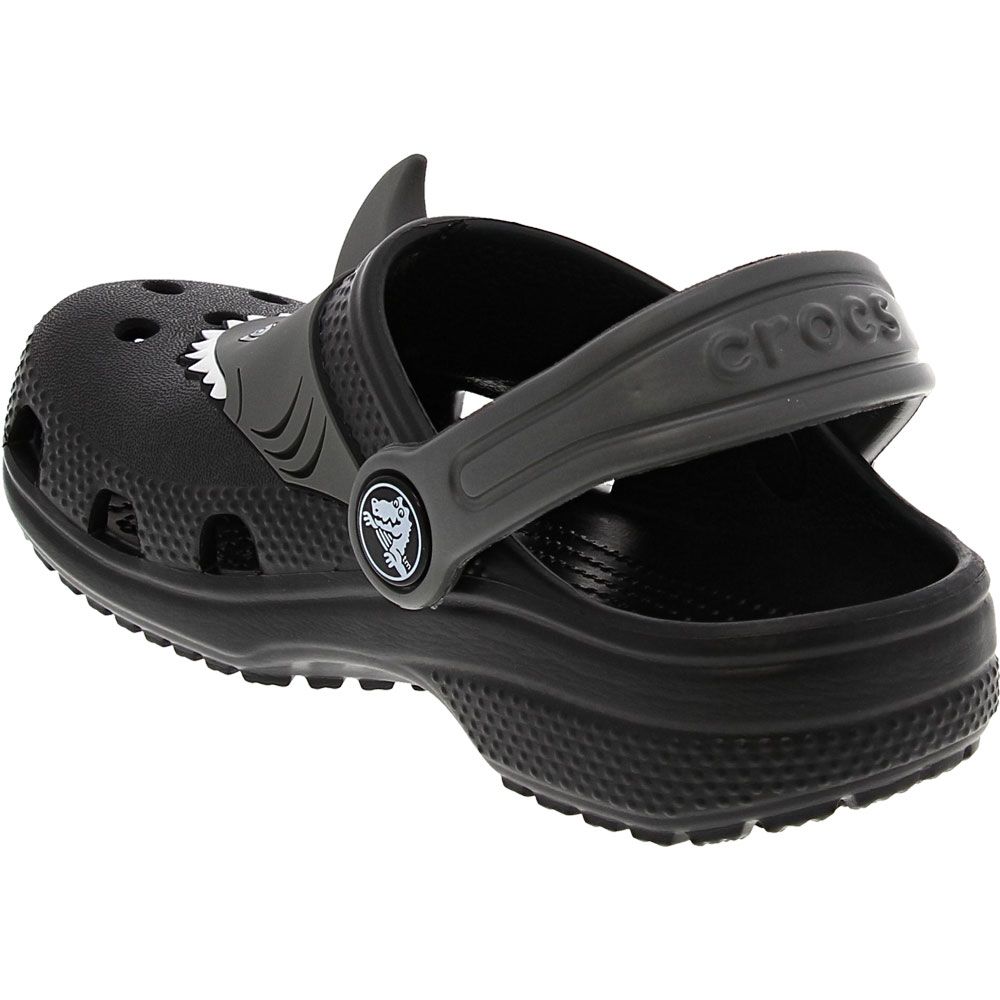 Crocs Classic I Am Shark Water Sandals - Boys Black Back View