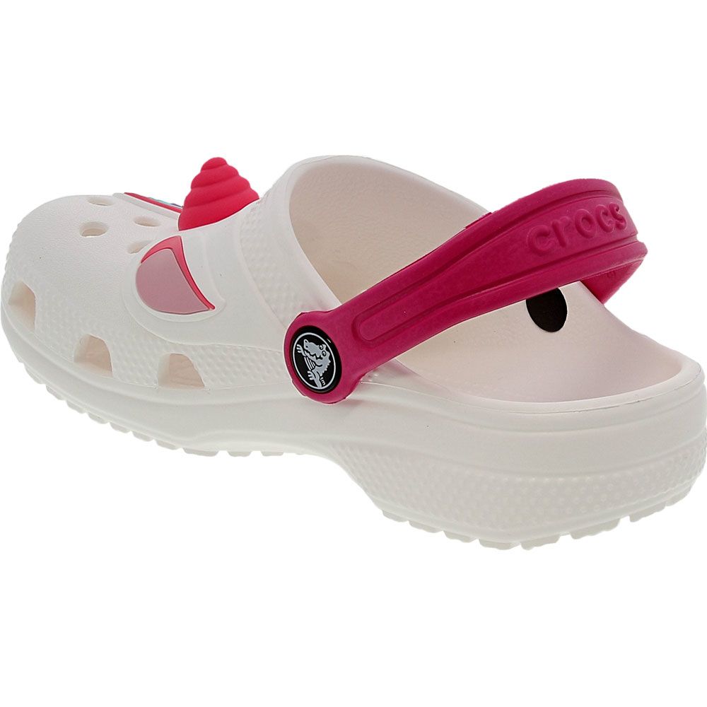 Crocs Classic I Am Unicorn Water Sandals - Girls White Back View