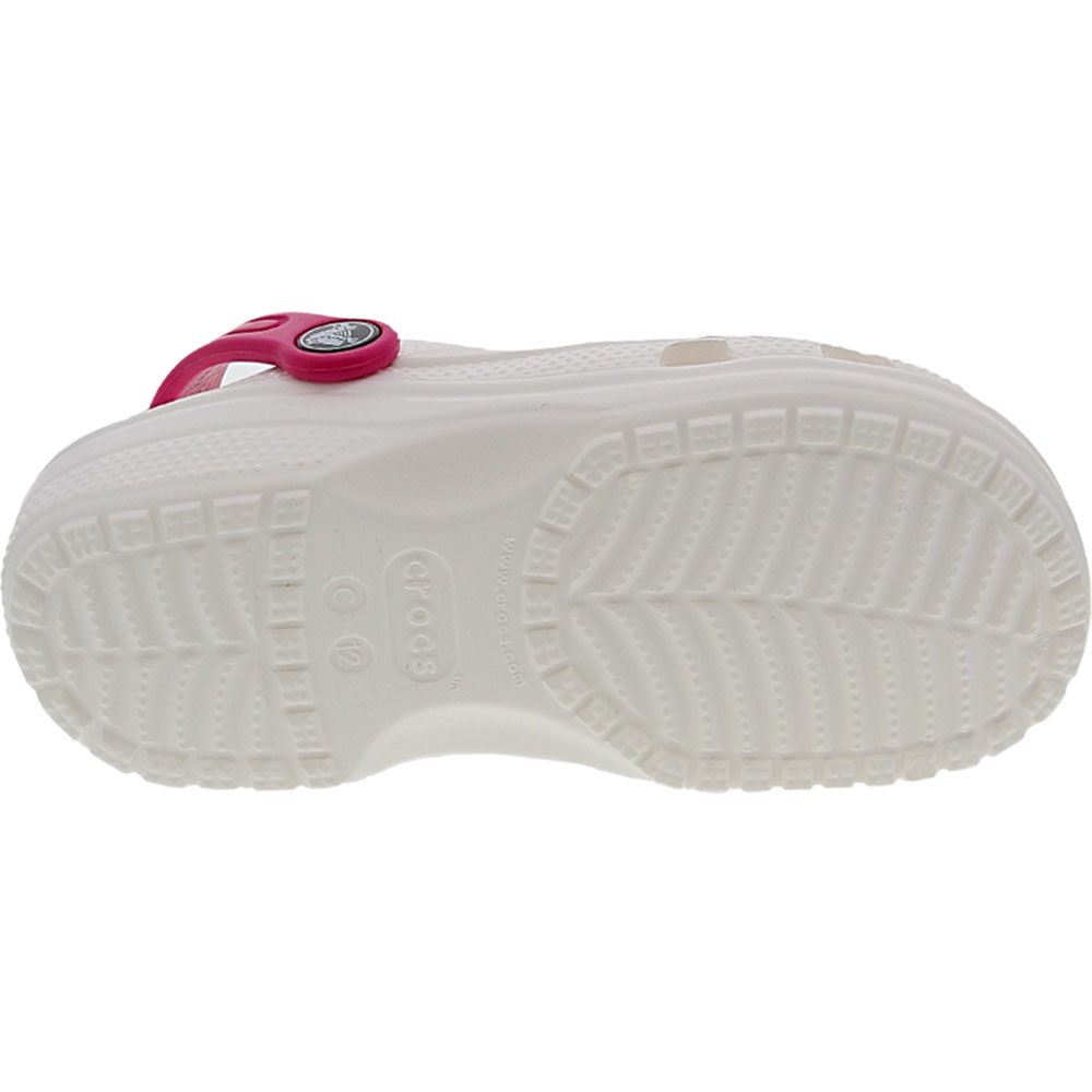 Crocs Classic I Am Unicorn Water Sandals - Girls White Sole View