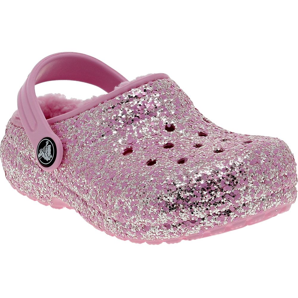 Crocs Classic Lined Glitter T Sandals - Baby Toddler Flamingo