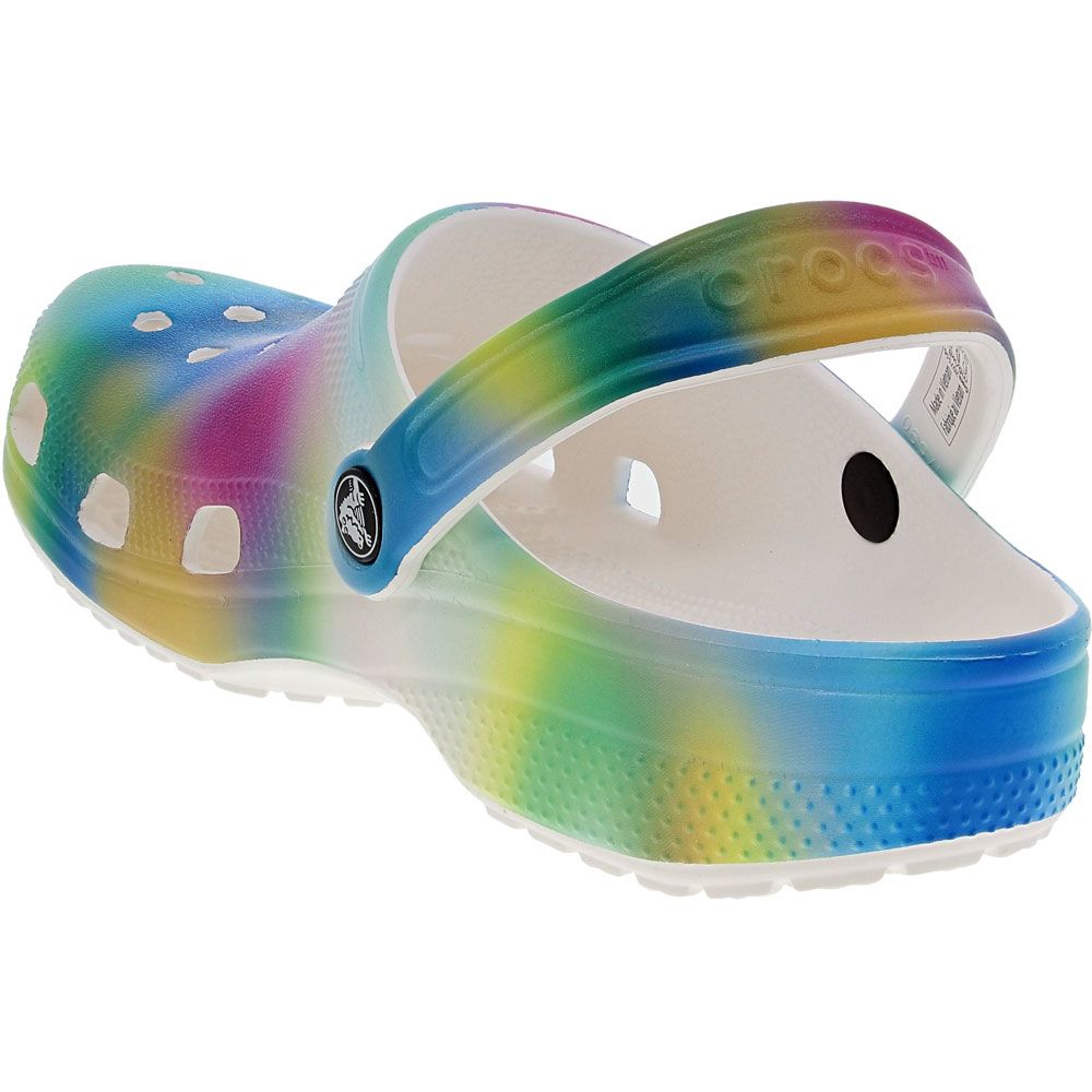 Crocs Classic Solarized Clog Unisex Water Sandals White Multi Back View