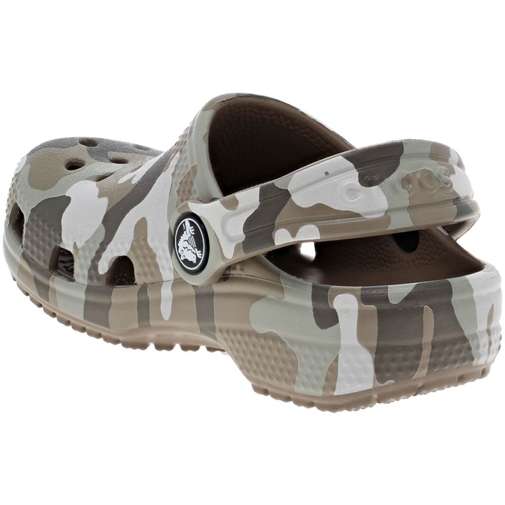 Crocs Classic Printed Camo Sandals - Baby Toddler Mushroom Multi Back View