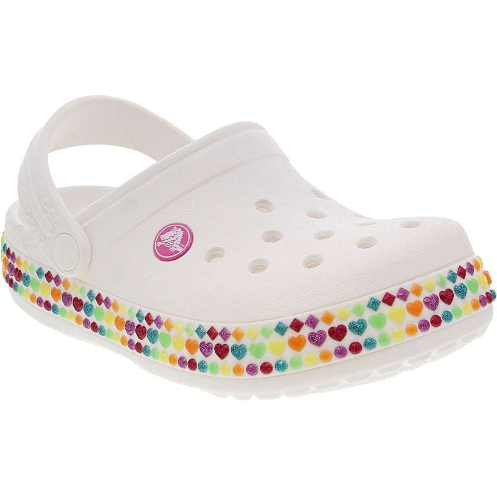 Crocs Crocband Gem Band Clog Girls Water Sandals White