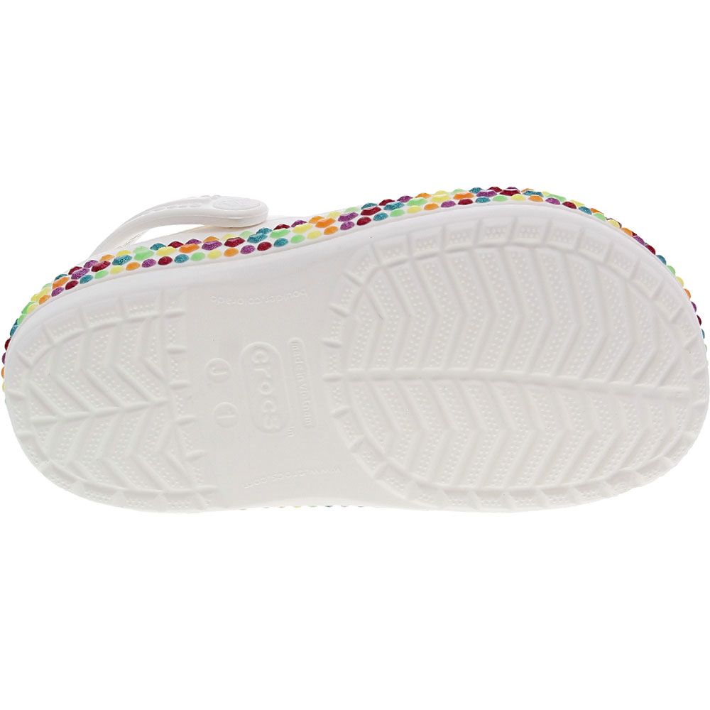 Crocs Crocband Gem Band Clog Girls Water Sandals White Sole View