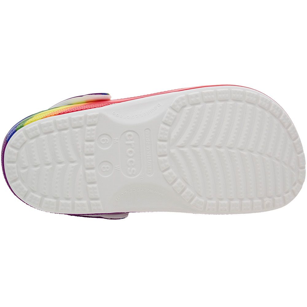 Crocs Classic Rainbow Dye Water Sandals - Mens Rainbow Sole View