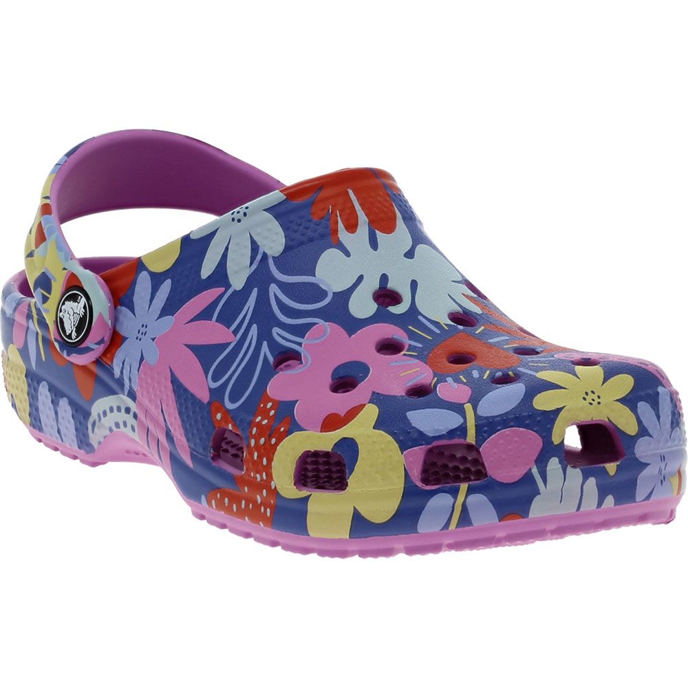 Crocs Classic Printed Floral Clog Sandals - Girls Floral