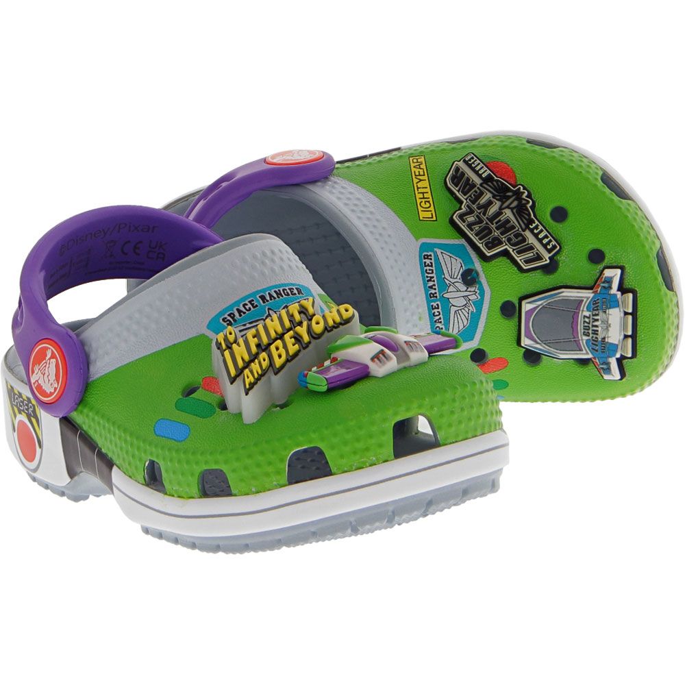 Crocs Toy Story Buzz Lightyear Classic Clog Sandals - Baby Toddler Blue Grey