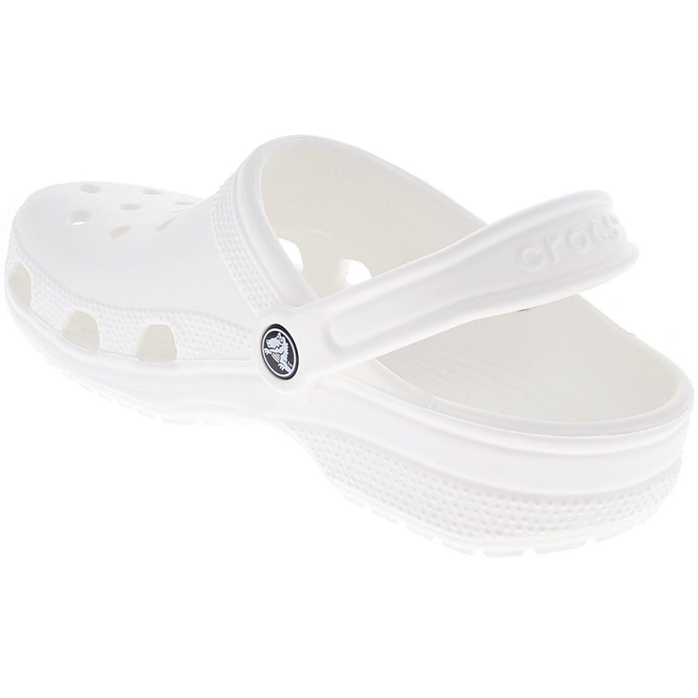 Crocs Classic Clog Sandal - Unisex White Back View